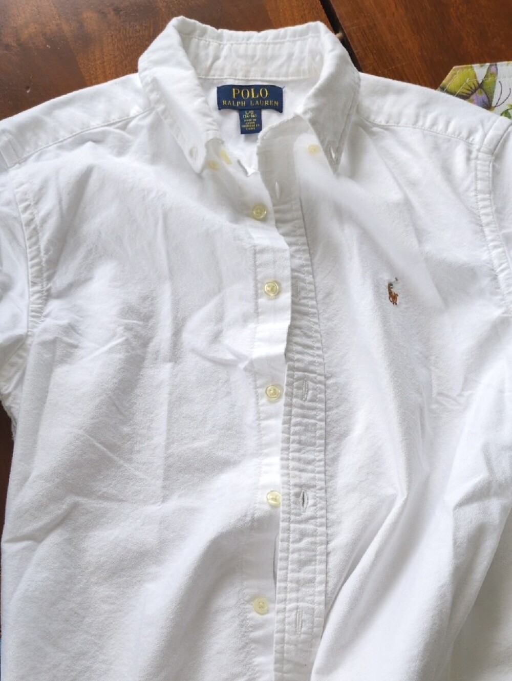 Polo Ralph Lauren White Button-Down Shirt - Picture 3 of 4